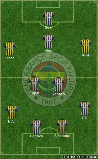 Fenerbahçe SK Formation 2012