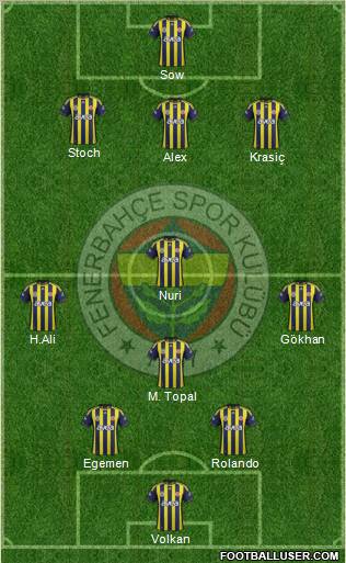 Fenerbahçe SK Formation 2012
