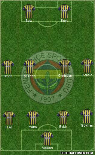 Fenerbahçe SK Formation 2012