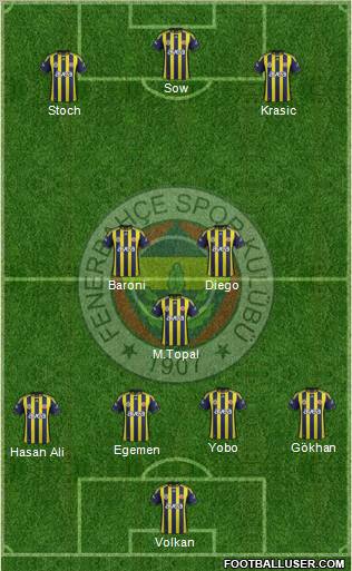 Fenerbahçe SK Formation 2012