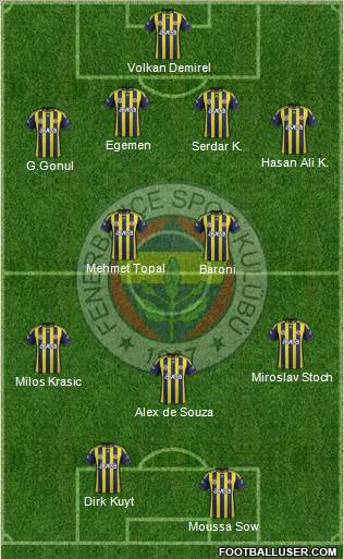Fenerbahçe SK Formation 2012