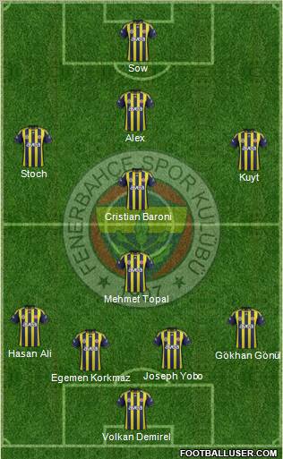 Fenerbahçe SK Formation 2012