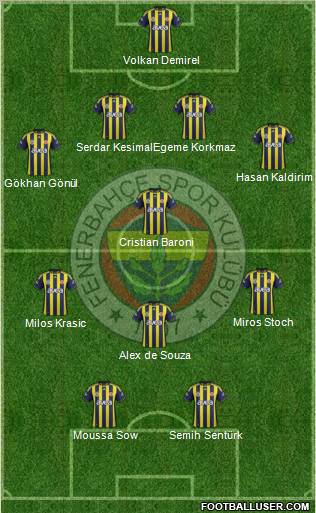 Fenerbahçe SK Formation 2012