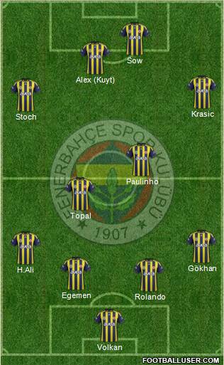 Fenerbahçe SK Formation 2012