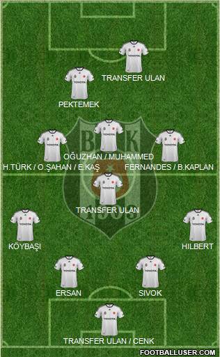 Besiktas JK Formation 2012