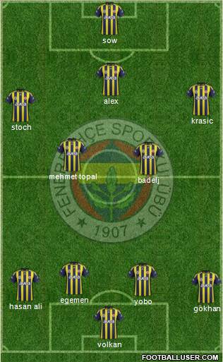 Fenerbahçe SK Formation 2012