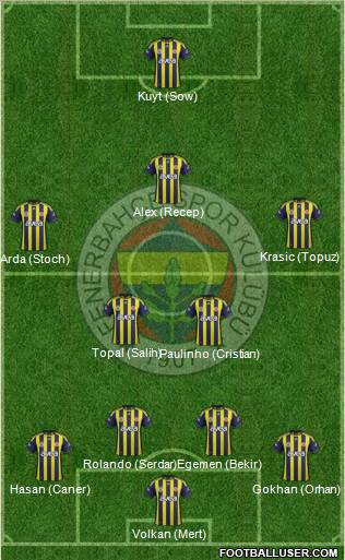 Fenerbahçe SK Formation 2012