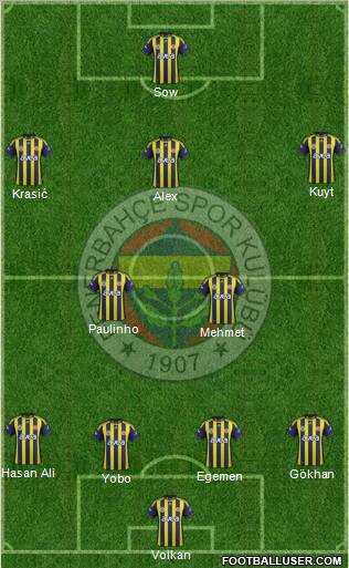 Fenerbahçe SK Formation 2012