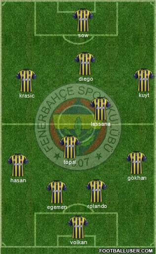 Fenerbahçe SK Formation 2012