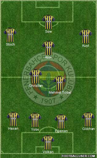 Fenerbahçe SK Formation 2012