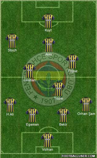 Fenerbahçe SK Formation 2012