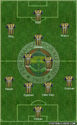 Fenerbahçe SK Formation 2012