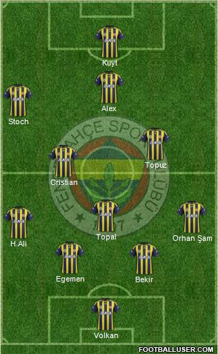 Fenerbahçe SK Formation 2012