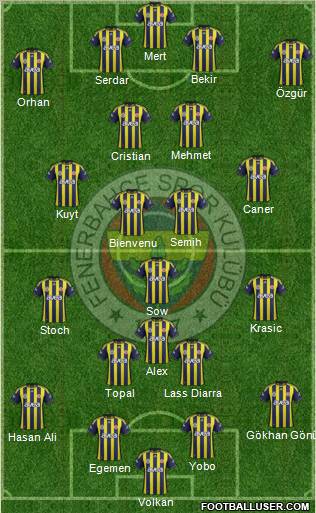 Fenerbahçe SK Formation 2012