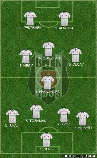 Besiktas JK Formation 2012