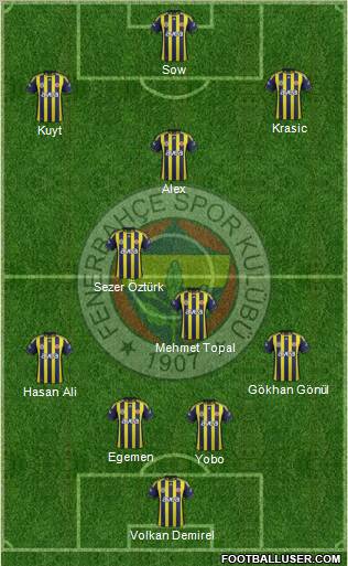 Fenerbahçe SK Formation 2012