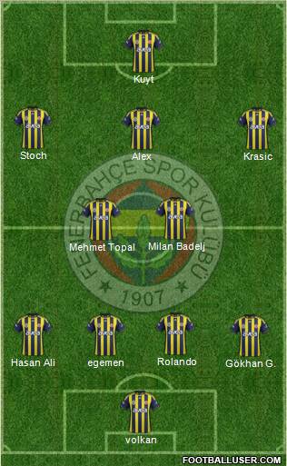 Fenerbahçe SK Formation 2012