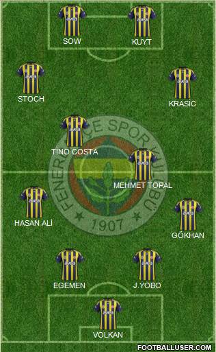 Fenerbahçe SK Formation 2012