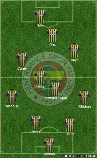 Fenerbahçe SK Formation 2012