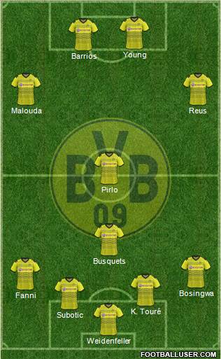 Borussia Dortmund Formation 2012