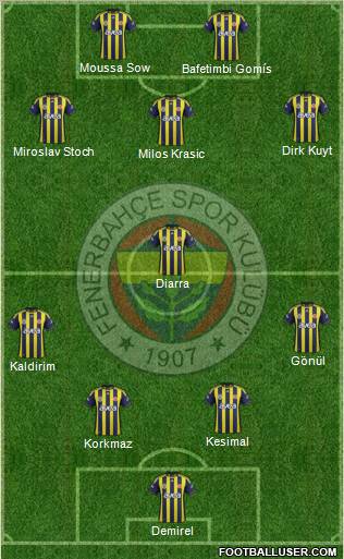 Fenerbahçe SK Formation 2012