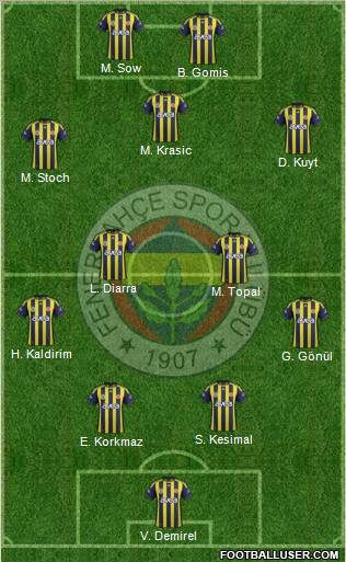 Fenerbahçe SK Formation 2012