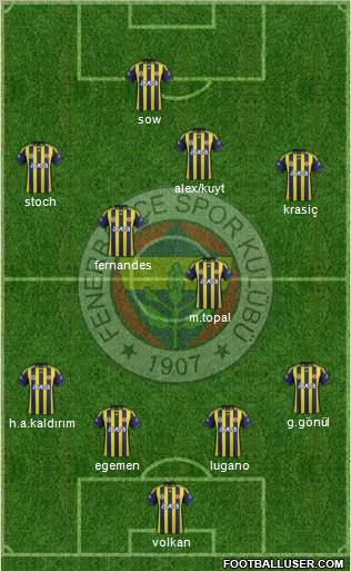 Fenerbahçe SK Formation 2012