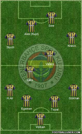 Fenerbahçe SK Formation 2012