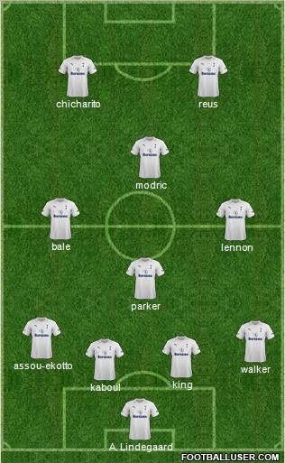 Tottenham Hotspur Formation 2012