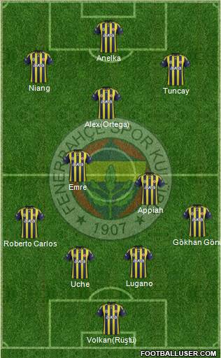 Fenerbahçe SK Formation 2012