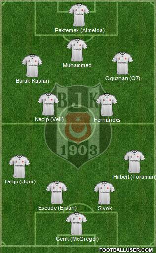 Besiktas JK Formation 2012