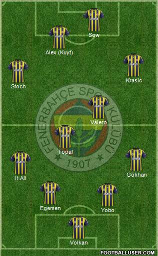 Fenerbahçe SK Formation 2012