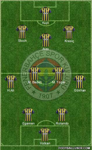 Fenerbahçe SK Formation 2012