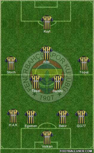Fenerbahçe SK Formation 2012