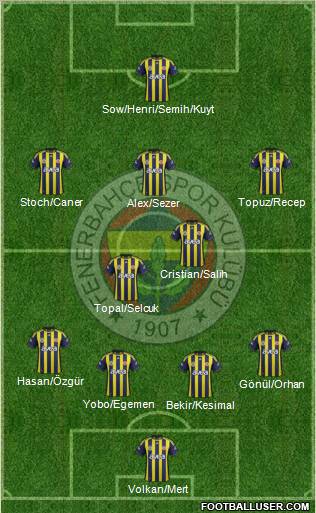 Fenerbahçe SK Formation 2012