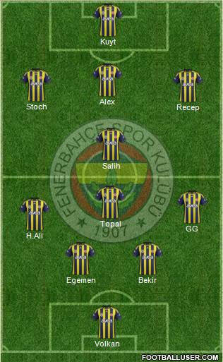 Fenerbahçe SK Formation 2012