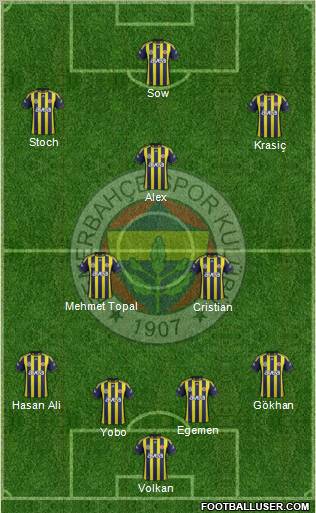 Fenerbahçe SK Formation 2012