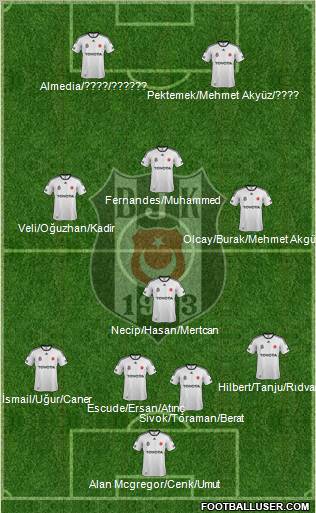 Besiktas JK Formation 2012