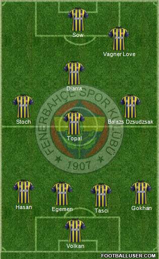 Fenerbahçe SK Formation 2012
