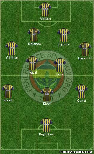 Fenerbahçe SK Formation 2012
