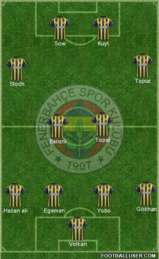 Fenerbahçe SK Formation 2012