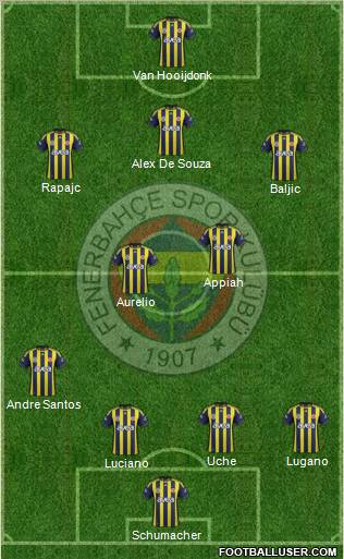Fenerbahçe SK Formation 2012