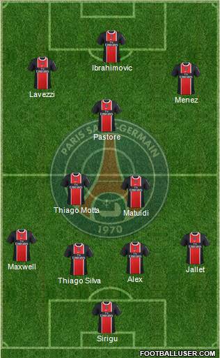 Paris Saint-Germain Formation 2012