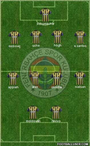 Fenerbahçe SK Formation 2012