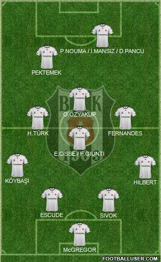Besiktas JK Formation 2012
