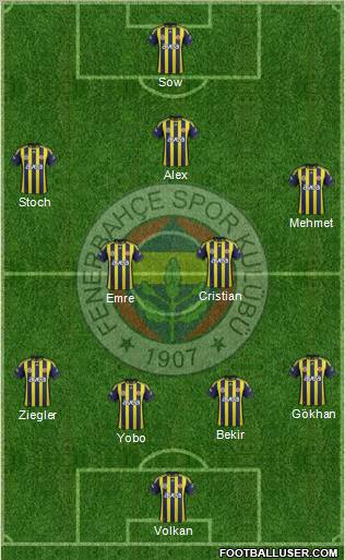 Fenerbahçe SK Formation 2012