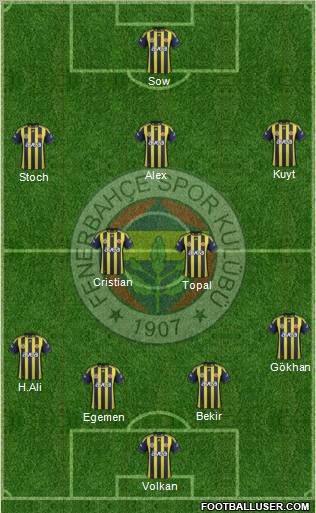 Fenerbahçe SK Formation 2012