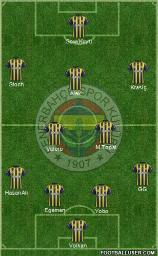 Fenerbahçe SK Formation 2012