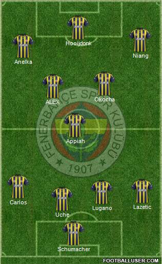 Fenerbahçe SK Formation 2012