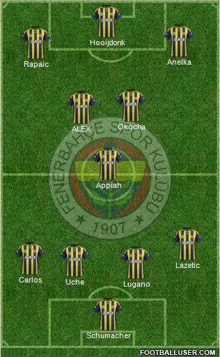 Fenerbahçe SK Formation 2012